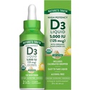 אמת ויטמין D3 נוזלי | 5000 IU | 2 fl oz | Non-GMO ו- Gluten Free Supplement