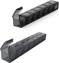 2 Pack תוספת גדולה גלולות מארגנת, Sukuos Weekly Pill Case עם Clear Lid, Arthritis Friendly Medicine מארגנת עבור גלולות / Vitamin / Fish Oil / Supplements, BPA חינם, קל לנקות