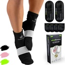 Ice Pack Shoes for Feet Coolers - Reusable Hot & Cold Therapy Shoes w/Compression - Cold Gel Pack for Neuropathy, Foot Pain, Plantar Fasciitis & Sprains (Black, L/XL)