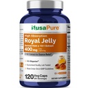 NusaPure רויאל Jelly 10:1 לחלץ, 400 מ"ג שווה ל 4000 מ"ג - 120 קפסולות Veggie (Non-GMO, Gluten Free, Bioperine)