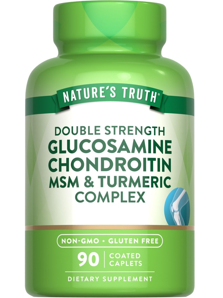 האמת של Nature's Truth Glucosamine Chondroitin MSM Complex | 90 Caplets | with Turmeric