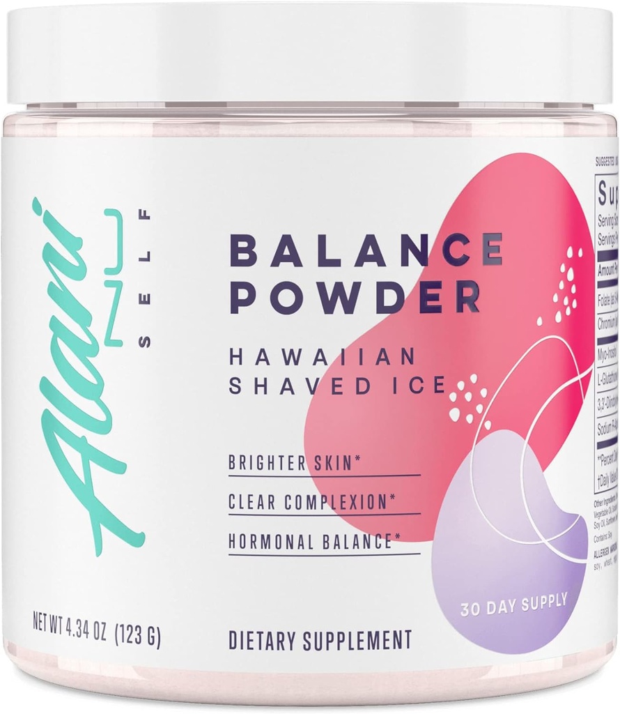 Alani Nu Balance אבקת הוואית ICE | תוספת לנשים | תמיכה הורמונלית במשקל | ניהול ו Clear Complexion