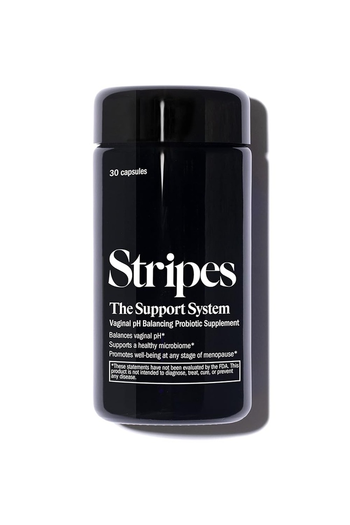 Stripes Beauty נעמי Watts מערכת התמיכה Vaginal Ph Balancing Probiotic תוספת יומית Feminine Preprobiotic תומך Ph Microbiome הורמון חינם Menopause תמיכה 30 Ctbit