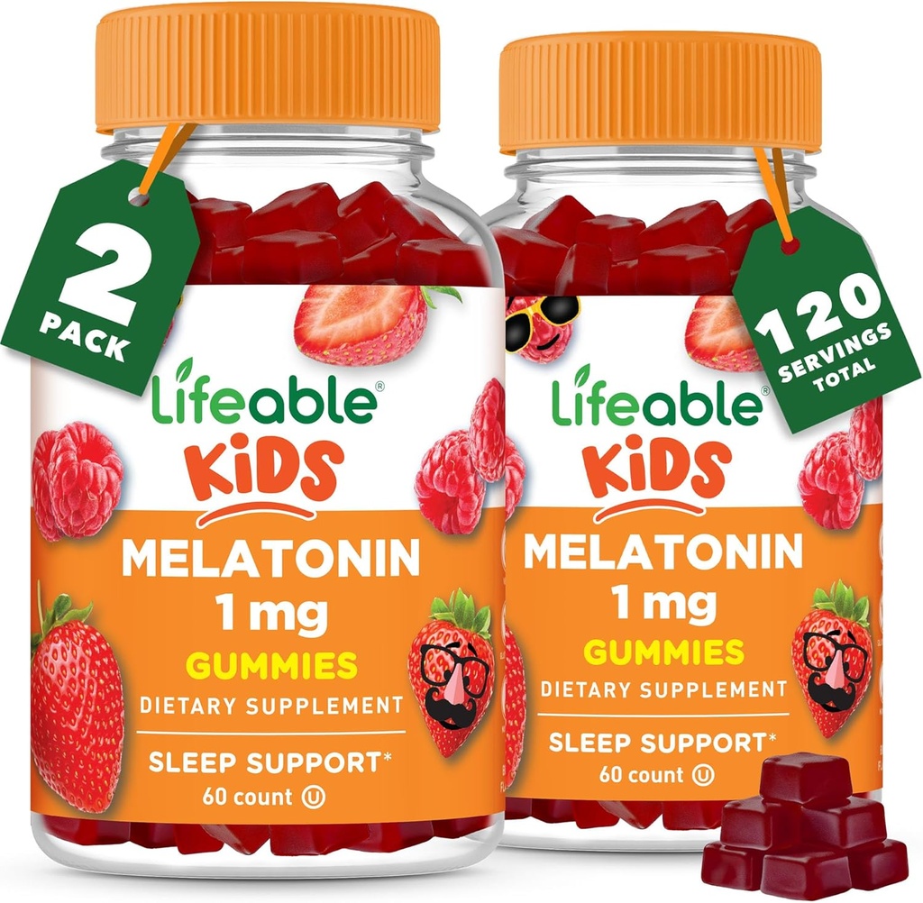 מלאטונין 1 מ"ג | Great Tasting Melatonin Gummies Kids |ten Glu Vegetarian GMO-Free Chewable