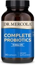 Dr. Mercola Complete Probiotics - 90 משרתות - תוספת יומית פרוביוטית - 70 מיליארד CFU - Acid & Bile Resistant - קידום בריאות העיכול ותמיכה מערכת החיסון
