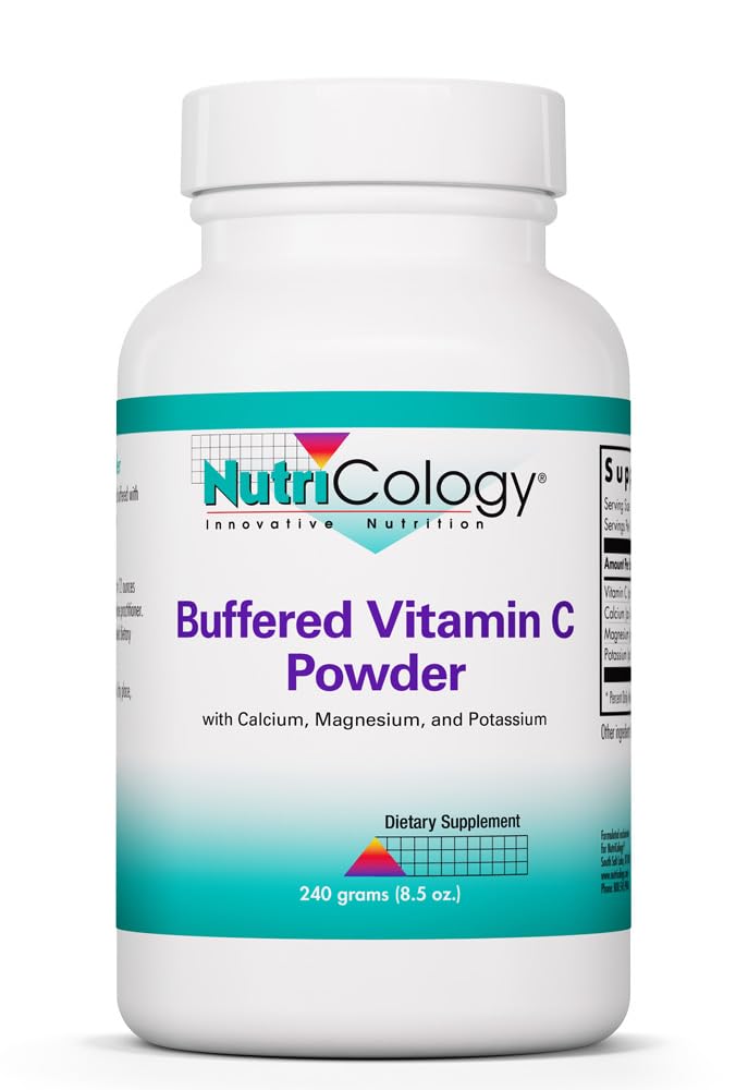 Acology Buffered ויטמין C אבקת - Calcium, מגנזיום, Potassium, Ascorbic Acid, Bowel Tolerance, High-Purity, High Dose, Calcium Carbonate - 8.5 Oz