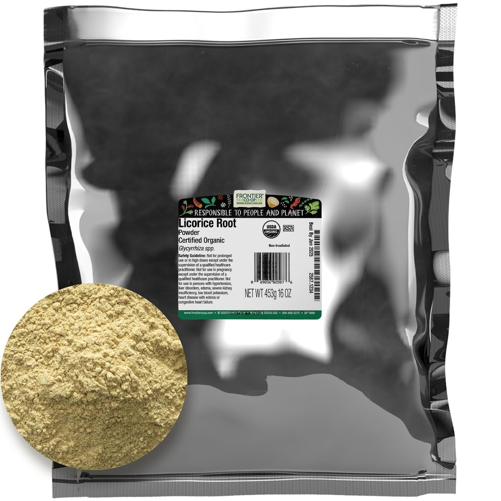 פול ברוק Licorice Root אבקת, אורגני, 16 אוונס