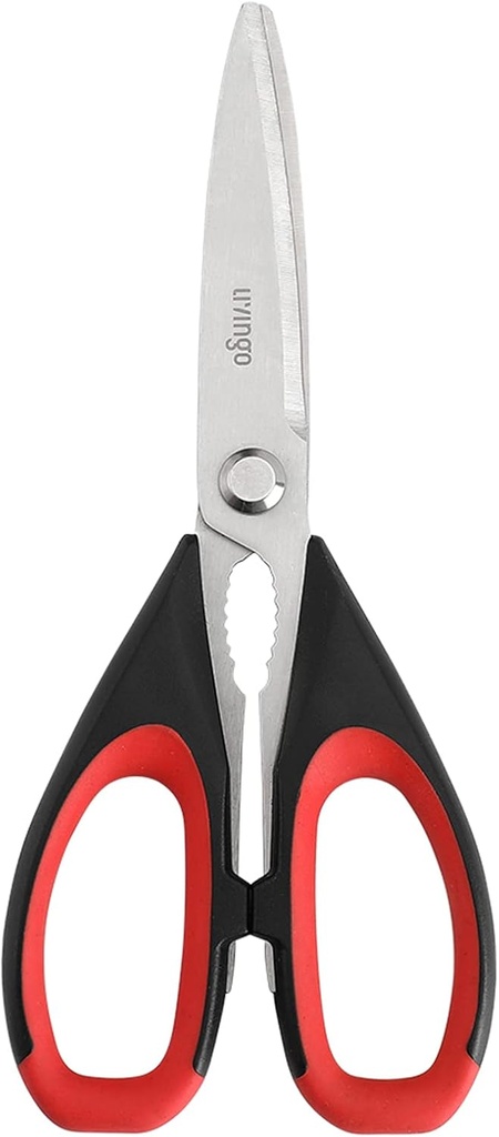 LIVO Kitchen Scissors Heavy Duty, 8.5 אינץ ' Dishwasher בטוח Ultra Sharp Premium כבד מטבח Shears, Multi Purpose Cooking Scisors Stainless Steel