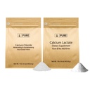 מרכיבים מקוריים טהורים Calcium Chloride & Calcium Lactate Bundle, (1lb) תוספי תזונה, אבקות יפות