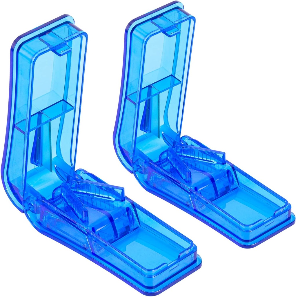 2PCS Pill Cutter, גלולת גלולות מקצועיות עבור חיתוך גלולות קטנות או גלולות גדולות במחצית