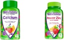 Vitafusion Calcium Gummy ויטמינים לתמיכה בעצמות, 100 Count & Power Zinc Gummy ויטמינים עבור תמיכה Immune, 90 Count