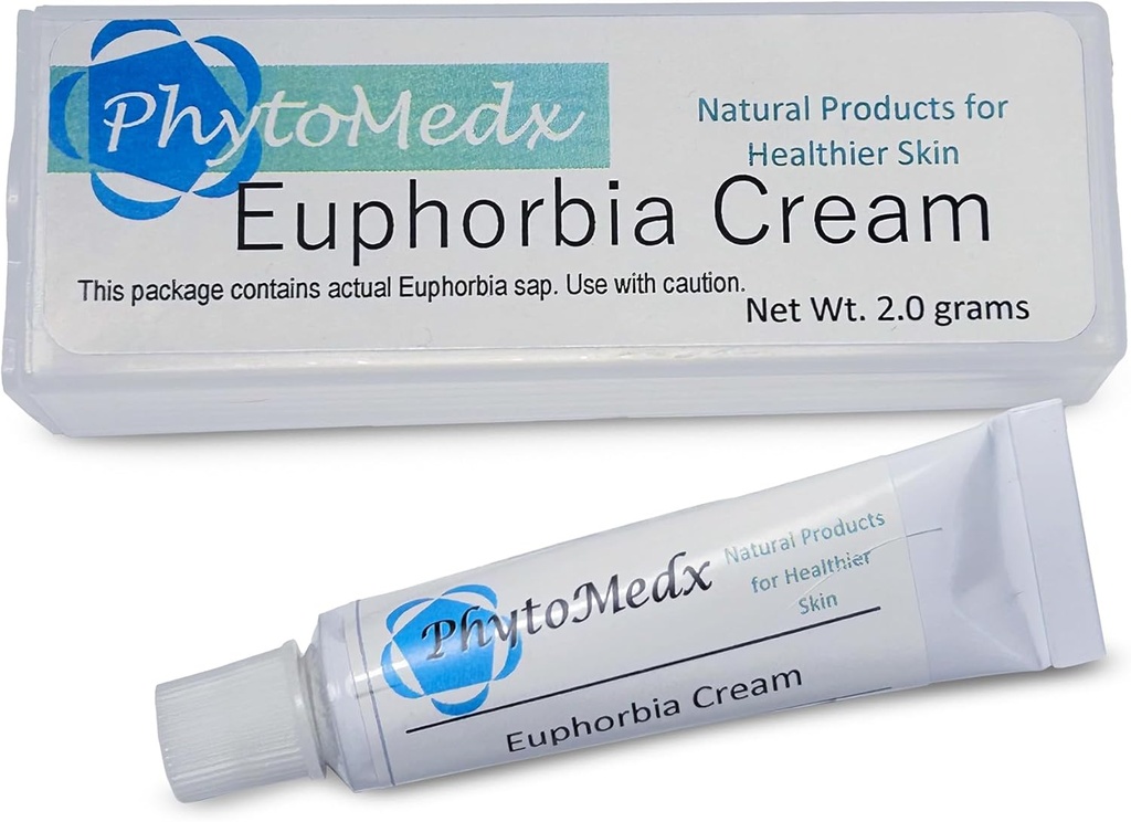 PhytoMedx - Euphorbia Cream, Radium Weed, המקור הבלעדי של Euphorbia Sap נוסחת לתוך קרם קל-to-Use Skin Care Spot עבור Sun-Damaged Skin, 2.0 גרם