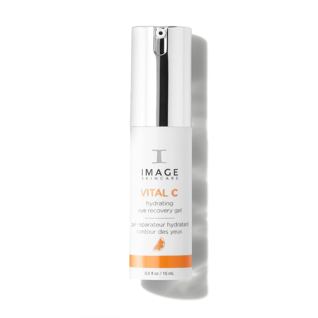 IMAGE Skincare, VITAL C hydroting Eye Recovery Gel, עם ויטמין C ופפטידים כדי להפחית את הופעתם של מעגלים אפלים, באגים ו Wrinkles מתחת לעיניים, 0.5 oz
