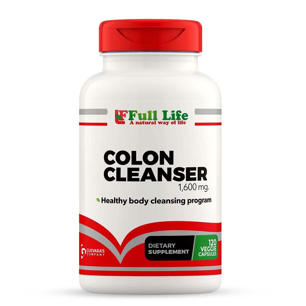 Full Life Colony ניקויser - Herbal Supplement with Cascara Sagrada ו-Senna Leaf - 120 קפסולות Veggie