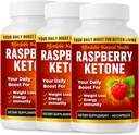 פטל קטון קפסולות, All-Natural Formula, May Support Active Healthy Lifestyle, 1000 מ"ג תוסף, 180 קפסולות, 6 חודשים אספקה, טבעוני, Non GMO
