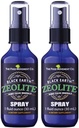 Black Earth Zeolite with Humic Fulvic Acids, Trace מינרלים, עבור מבוגרים וילדים תומכים בבריאות Gut, תמיכה במזל, עיכול וחיסול ועוד 1oz נוזל משאבה Spray תוסף (2 Pack)