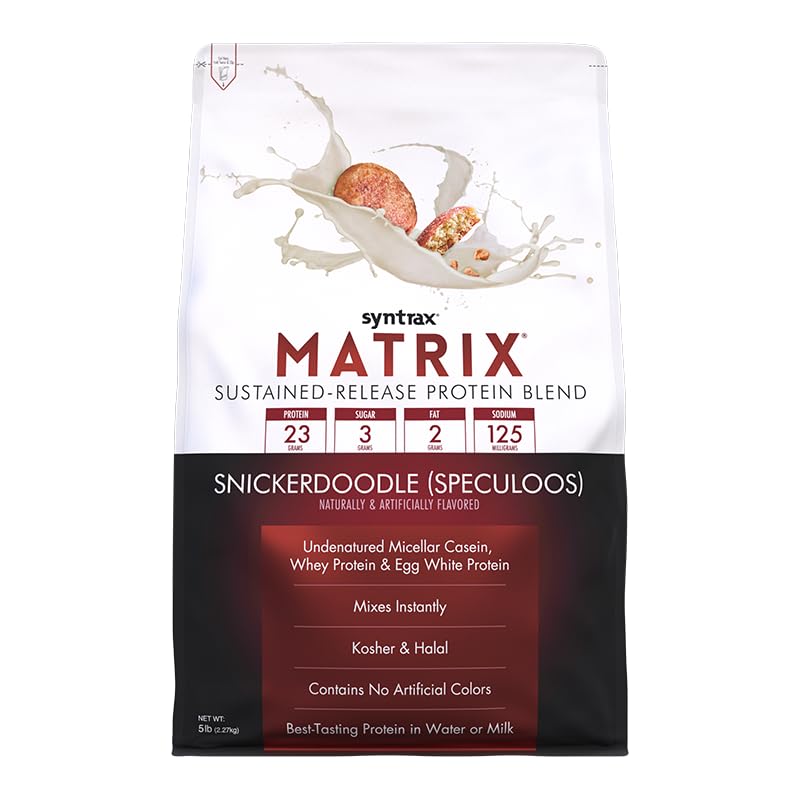 Syntrax Nutrition Matrix, Sustained-Release, Snickerdoodle עם Real Cookie Pieces 5 lbs.