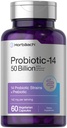 Horbaach Probiotics for Women and Men | 60 קפסולות | 14 Probiotic Strains with Prebiotic | 50 מיליארד אורגניזמים פעילים | Non-GMO & Gluten Free Supplement