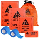 עזרה ראשונה 36" X 4.3 "Emergency Splint Kit for Arm Leg Broken Bones Fracture, Ideal for Sports, Home, First Aid Refill and חיות (4 Packbo)