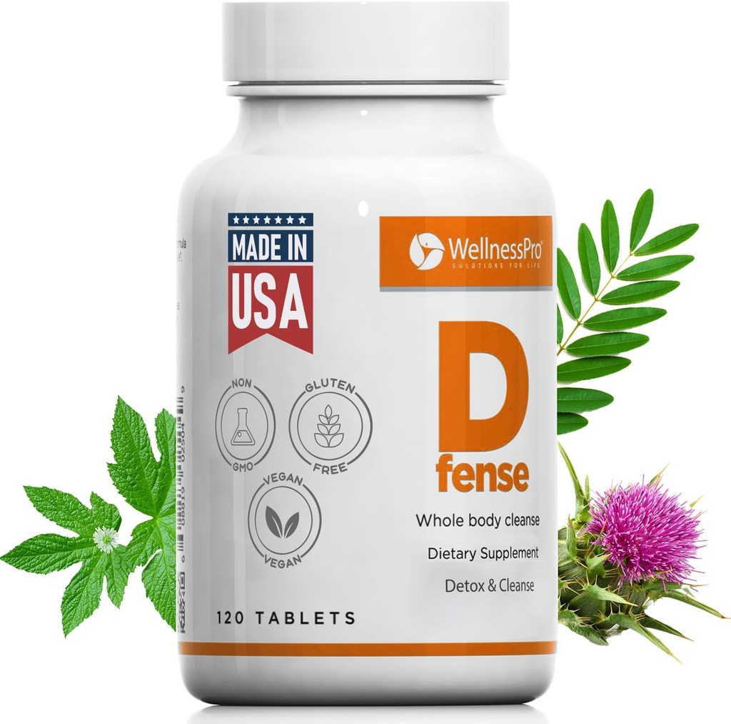 Detox ניקויse, Gut & Liver ניקויser, Herbal Dietary Supplement, Milk Thistle, Goldenseal, Senna, Calcium & Magnesium, Probiotics, Multivitamin & Multimineral, 120 טבליות