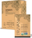 Truvani Vegan Pea אבקת חלבון | Peanut Butter | 20g אורגני צמחי מבוסס חלבון | Single Serve Packets | 10 Serves | Keto | Gluten & Milk Free | Low Carb | לא תוספת סוכר