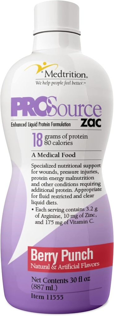 Medtrition ProSource Zac Berry Energy Punch (Pack of 4 בקבוקים)