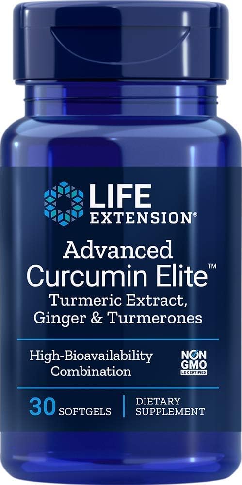 Life Extended Bio-Curcumin עם ג'ינג'ר & Turmerones, 30 Softgels