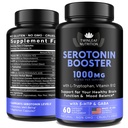 Natural Serotonin Supplement - Made in USA Manganese Serotonin & Cortisol Manager - Serotonin Booster Vitamin Supplement for Women with 5-HTP Vitamin B6 B12 GABA L Theanine L Tryptophan - 60 Capsules