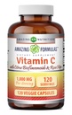 פורמולה מדהימה ויטמין C (Ascorbic Acid) 1000 מ"ג עם רוז HIPS & Citrus Bioflavonoids | תוספי Veggie | Non-GMO | Gluten Free | Made in USA (120 Count)