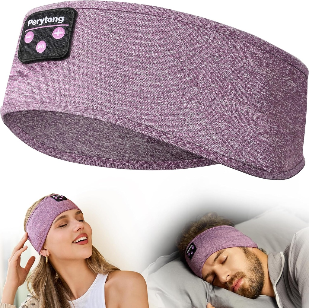 Perytong Bluetooth Headband with Wireless Sleeping Earbuds for Side Sleepers, Workout, Running, Insomnia, Travel, Yoga
