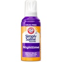 ARM & HAMMER Just Saline Nighttime Drug-Free Mist for Nasalungestion at Night, תוספת כוח, Calming Eucalyptus, Safe to Use with Rx and OTC, for Adults and Kids Ages 2+, 4.6 oz (129 גרם)