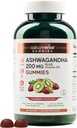 NatureWise Ashwagandha Gummies - Strawberry קיווי - KSM-66 עם ויטמין D3 - Calming Mood Support - Vegetarian - non-GMO, Gelatin ו Gluten Free - Count[3-Month Supply] Supply