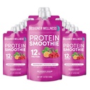 מעצב בריאות חלבון Smoothie, פירות אמיתיים, 12g חלבון, Low Carb, Zero הוסיף סוכר, Gluten-Free, non-GMO, No Artificial Colors or Flavors, Raspberry Passion פירות, 12 Count