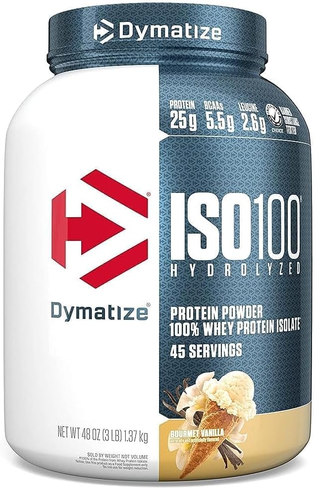 Dimatize ISO 100 Whey חלבון אבקת Isolate, Gourmet Vanilla (45 משרתים)