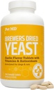 Pet MD Garlic & Brewers Yeast for Dogs & Cats - Garlic and Yeast Plus Antioxidants - טבליות Yeast של ברונר לכלבים & חתולים - ויטמין B 1 & ויטמין C - 500 ct