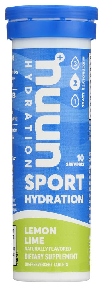 Nuun Active: Lemon+Lime Electrolyte Enhanced drink Tablets(6-Pack של 10 טבליות)