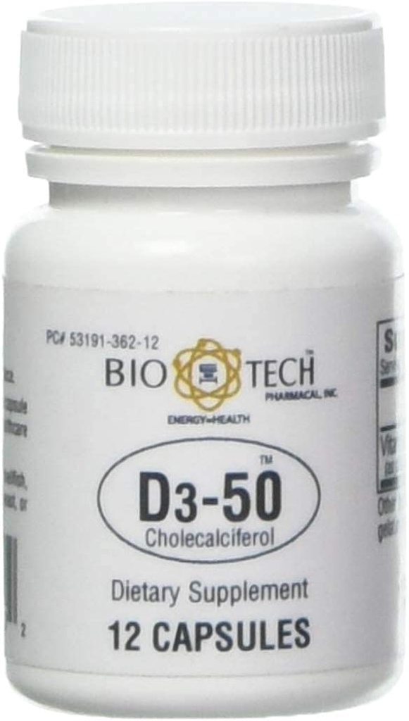 ויטמין D3 (D3-50 50k IU, 12 Count)