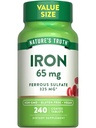 האמת של Nature's Truth Iron Tablets 65mg | 240 Count | 325mg Ferrous Sulfate