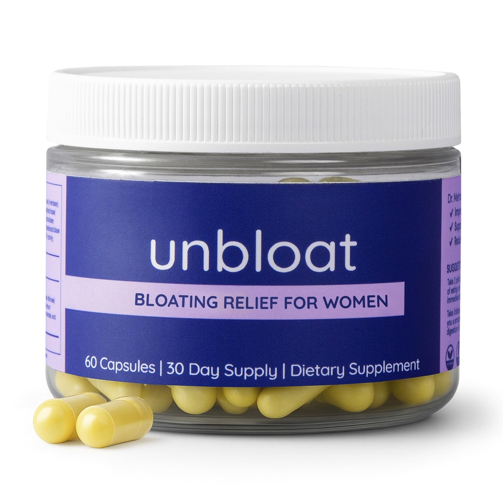 Anti-Bloat Pills for Women - Bloating Relief for Women & Digestive Support Supplement - Enhances Got Health - No Bloat Formula with Prebiotics & Probiotics - Debloatings - 60 Count
