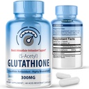 S-Acetyl L-Glutathione 300 מ"ג - 60 קפסולות Acid-Resistant, High Bioavailability S Acetyl Glutathione תוספי מזון עבור Liver & Skin, תוספת תמיכה אנטי-חמצן