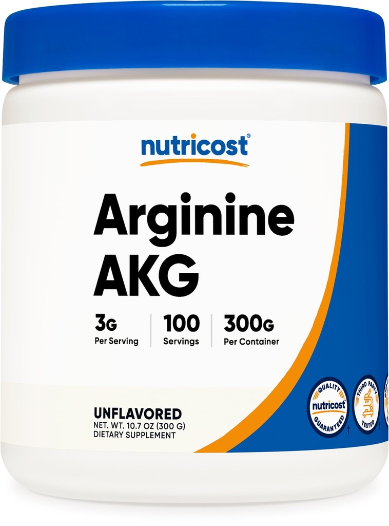 אבקת AKG300 גרמים (AAKG) - 3G Per Serve & 100 משרתים - Pure Arginine Alpha Ketoglutarateate
