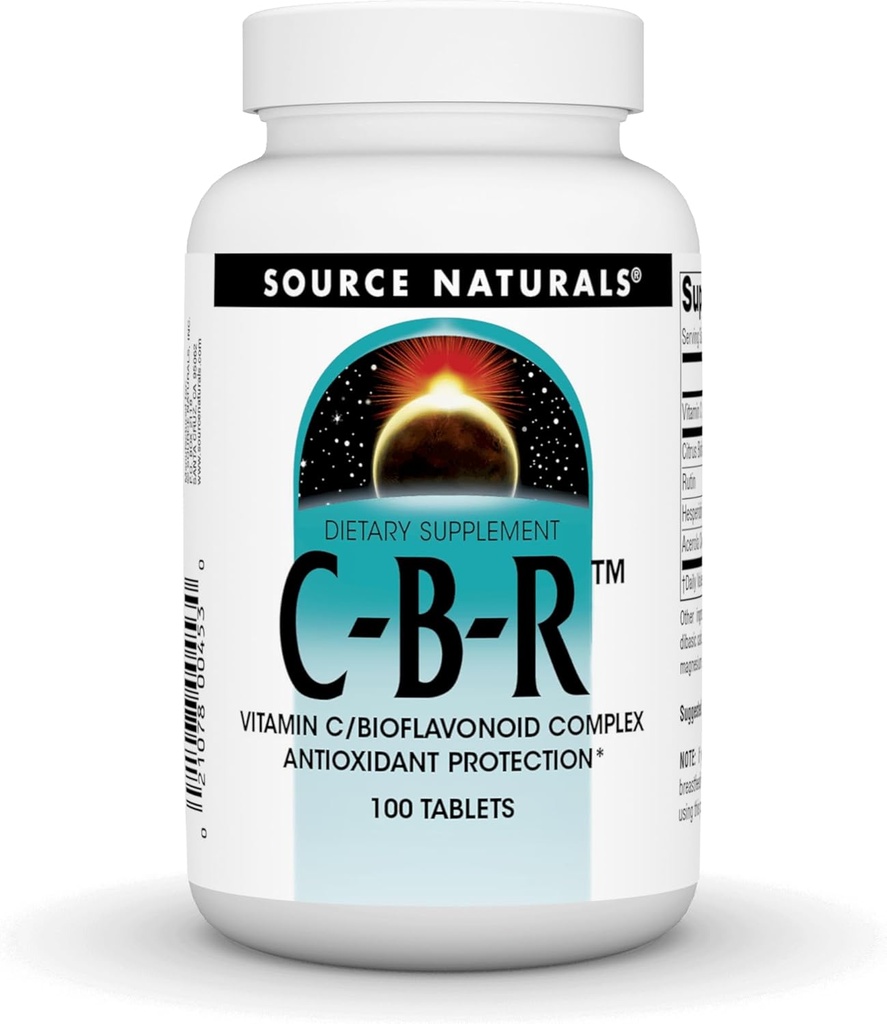 מקור טבעי C-B-R - ויטמין C, Bioflavonoid Complex for Antioxidant Protection - 100 טבליות