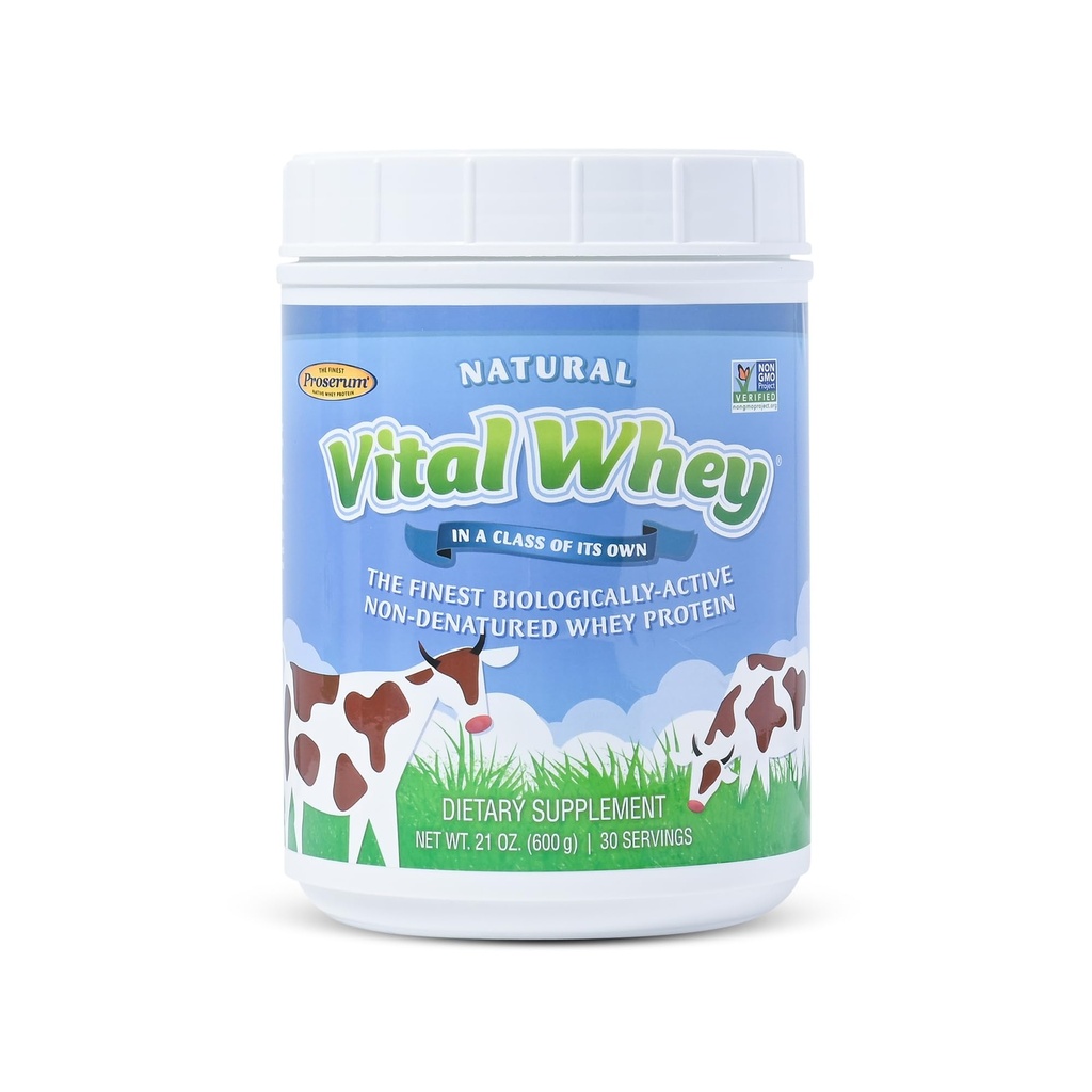 אבקת חלבון Whey שומן עבור Immune Vitality, Natural Flavor 600g (30 משרתים), 15g חלבון Per Serve, Vital Whey, ניקוי Holistic, תזונה
