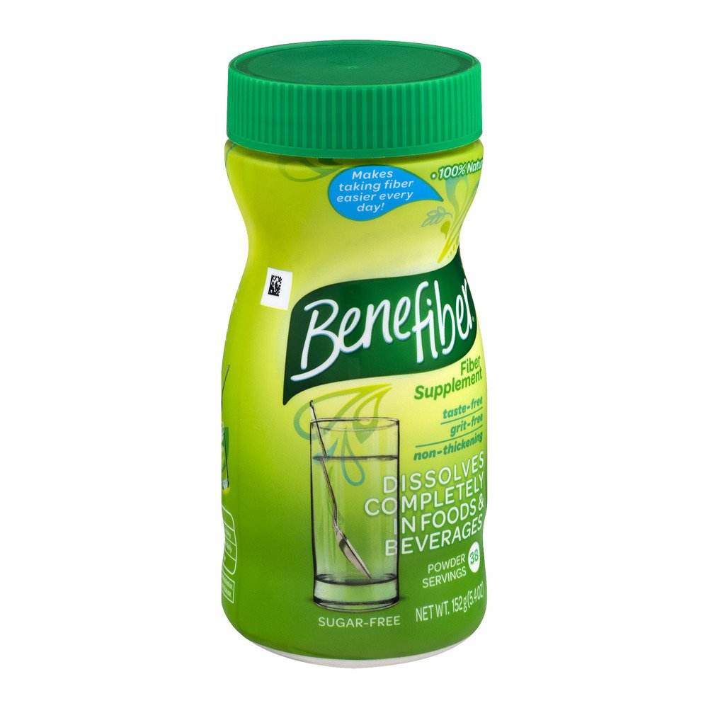 אבקת Benefiber סוכר חינם 38 משרתים, 5.4 אוונס