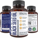 Premium Black Cumin Seed Oil קפסולות - Virgin Cold Pressed Nigella Sativa Black Seed Oil Pills - Immune Support Supplement - אומגה 3 6 9 9 9 ויטמין E Blackseed for Nails Hair Skin 1000 מ"ג p / משרת