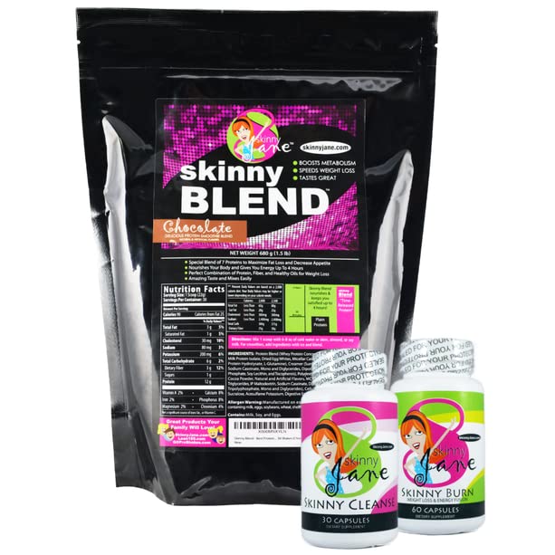 Best Weight Loss Kit, Quick Slim Kit, Diet Kit, Best Tasting Protein Shakes for Women, Appetite Suppressant Fat Burner Diet Pills, ניקוי ו Detox, אובדן משקל מהיר, ג'יין - שוקולד