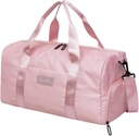 בגדי התעמלות לנשים עם הנעל השוואתיות ו- Wet Pocket | Small Durable Light Weight התעמלות Duffle Bag עם ציטוט מוטיבציה ועיצובים גרפיים | Great for Exercise and Overnights