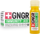 +GNGR Immunity Aid אורגני ג'ינג'ר, Lemon & Honey Shot - Cold Pressed Gig Shots with Echinacea, Lemon Juice, Honey, Zinc & ויטמין D3, Immune & Digestive Support 2 floz (Pack of 12)