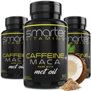 (3 Pack) Smarter Energy Pills, 200mg Caffeine & קוקוס MCT שמן עם Maca Root, 150 נוזל Softgels