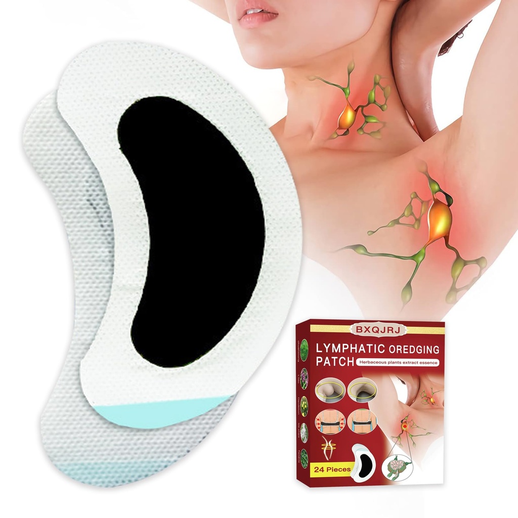 24Pcs/Box Herbal Lymph Nodes Patch,Lymphatic Drainage Patch / Patches,Herbal Lymphatic Drainage Care Patch,Neck Lymph Nodes Patch, Lymphatic עיסוי לגברים ונשים